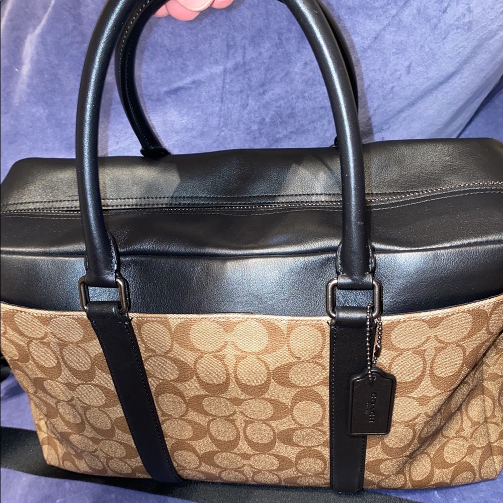 Men’s Coach Leather Briefcase Hand Bag NWOT